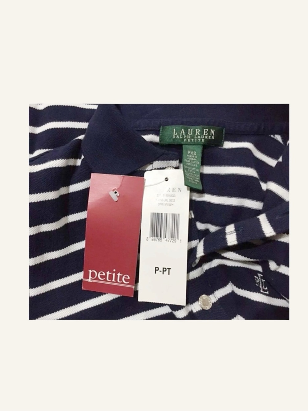 ✨ Lauren Ralph Lauren NWT | Petite XS | Striped Polo Shirt - Picture 7 of 9